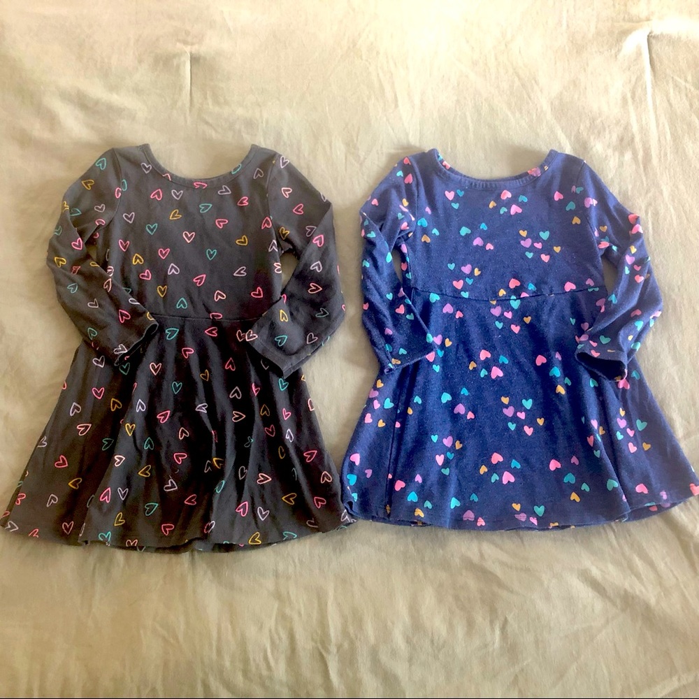 3 for $20: Set of 2 toddler girl cotton long-sleeve dresses